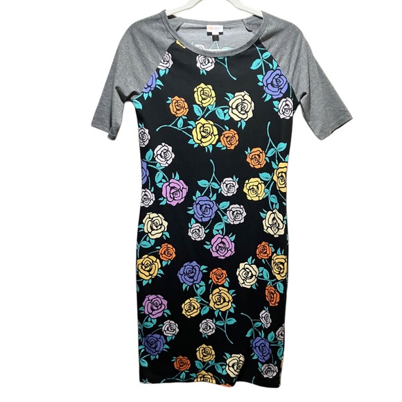 LuLaRoe Dresses & Skirts - LuLaRoe Black and Yellow Bodycon Mini Dress Size S